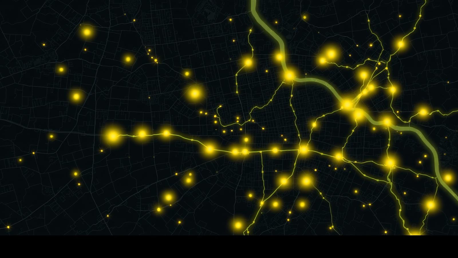 Baseline: district map with active leak anomalies