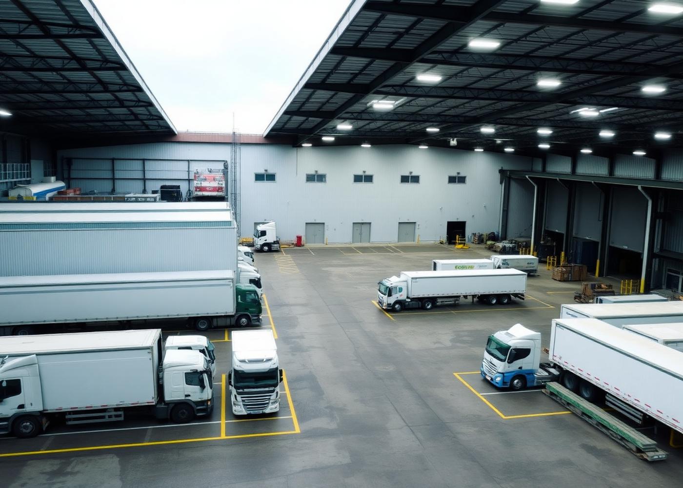 Distribution centre and logistics yard